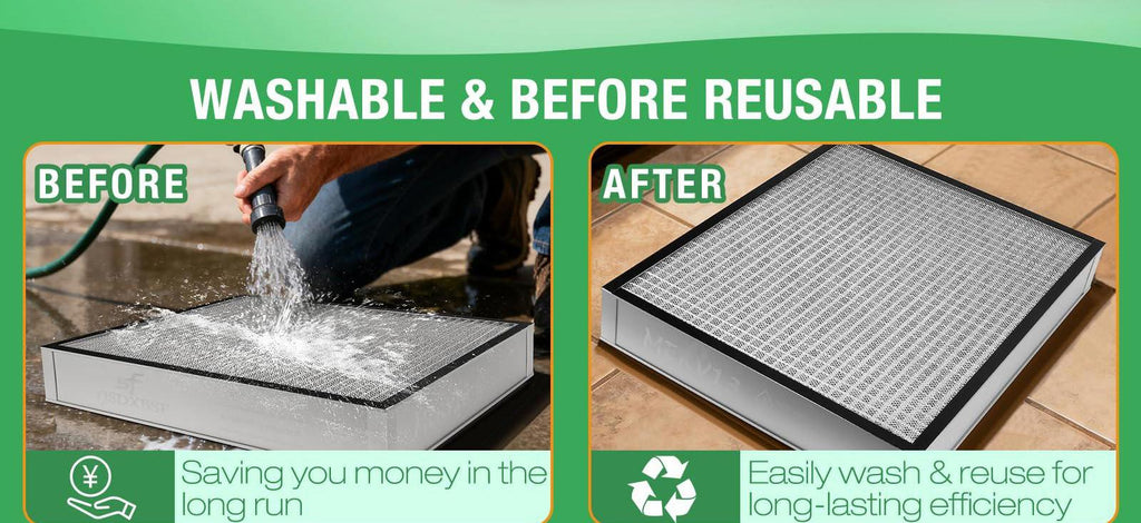 Washable Air Filter, 16x25x4, MERV 11, New