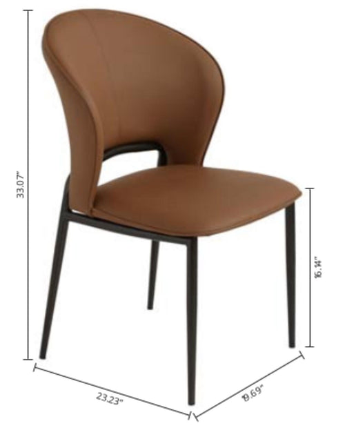 2 x Taupe Faux Leather Dining Chairs, FREE SHIPPING!