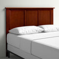 Lark Manor Amear Solid Wood Panel Headboard Wood in Brown, King