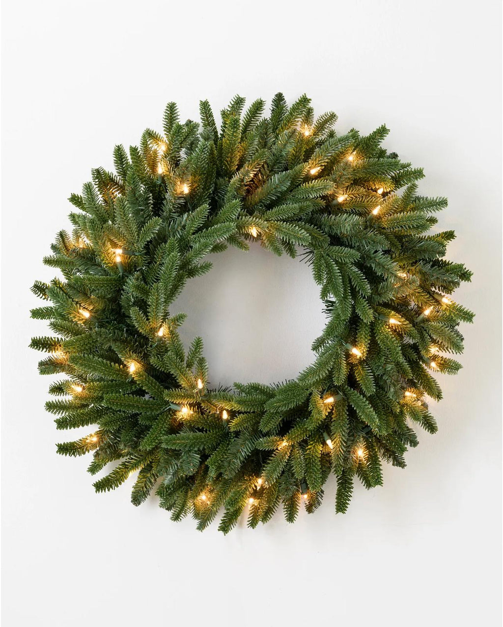 BH Fraser Fir Wreath, lights, like new