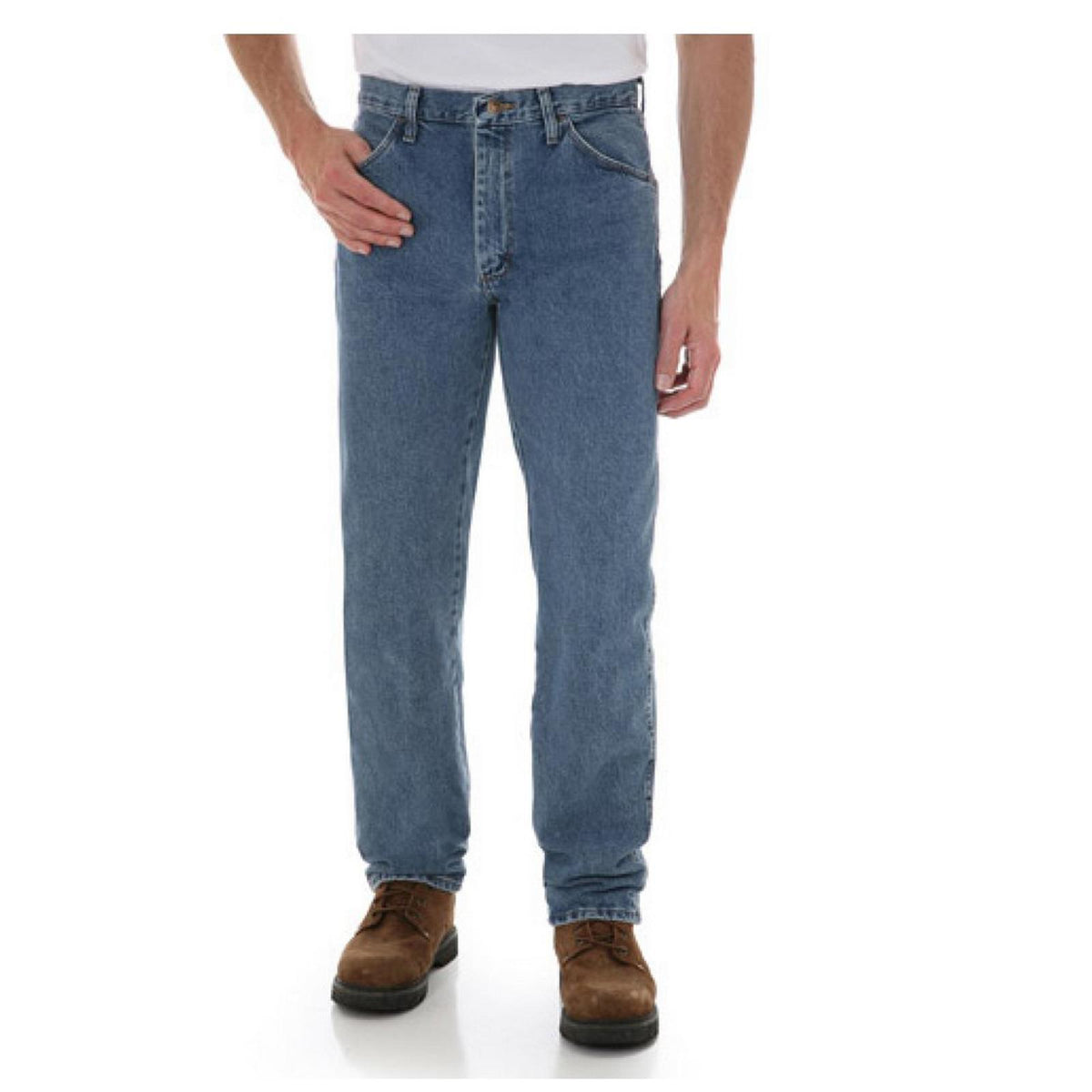 Rustler - Men's Regular Fit Straight-Leg Blue Jeans, 30x32