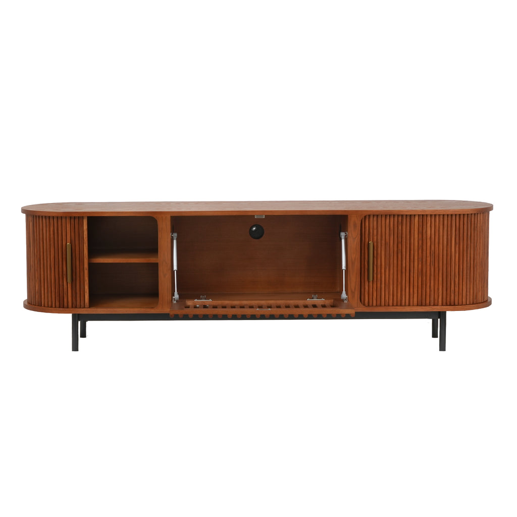 Linear Wood TV Stand