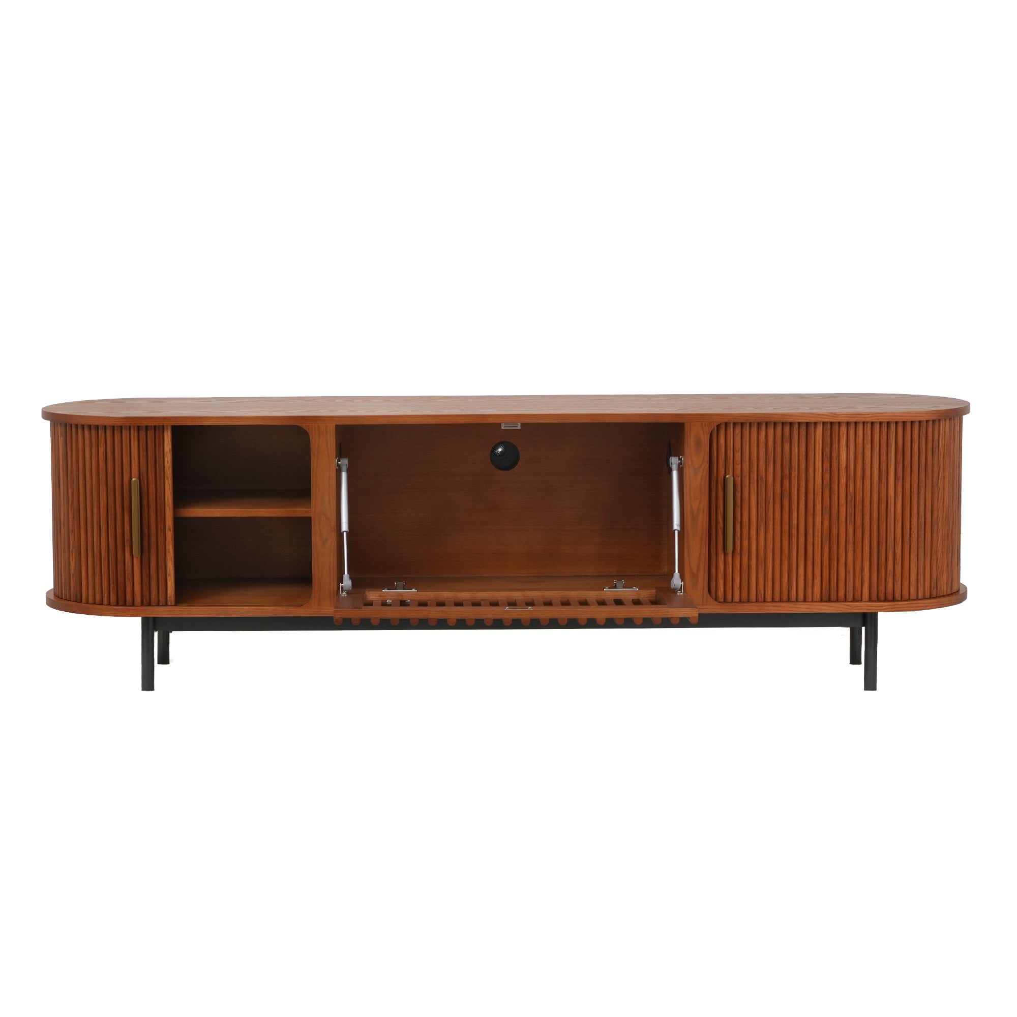 Linear Wood TV Stand