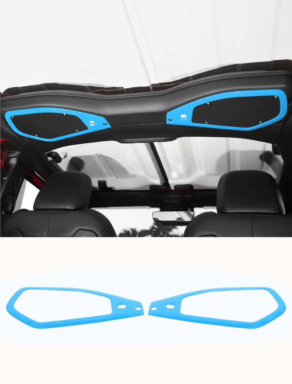 Overhead Soundbar Trim for 2024+ Jeep Wrangler (JL) & Gladiator (JT), Sky Blue