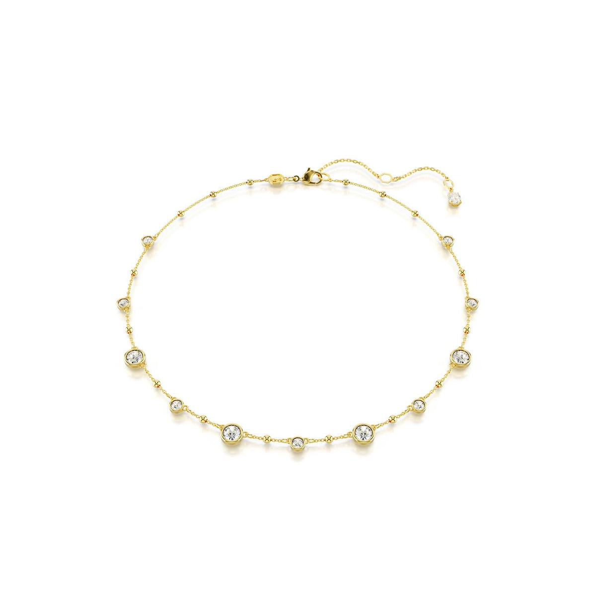 Swarovski Imber Necklace, Scattered Design with Clear Round-Cut Crystals