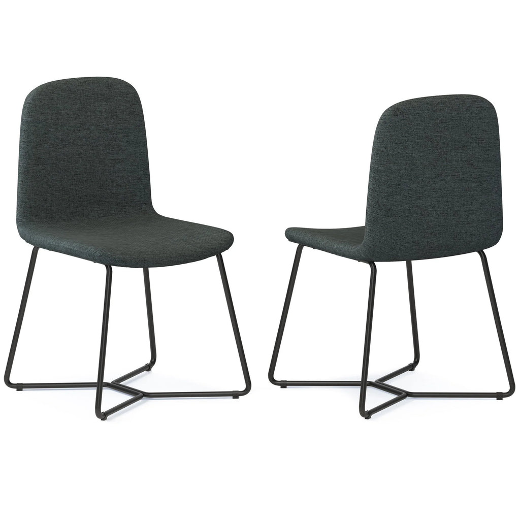Simpli Home Wilcox Modern Dining Chairs Set of 4 – Charcoal Grey NEW NIB