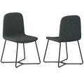 Simpli Home Wilcox Modern Dining Chairs Set of 4 – Charcoal Grey NEW NIB