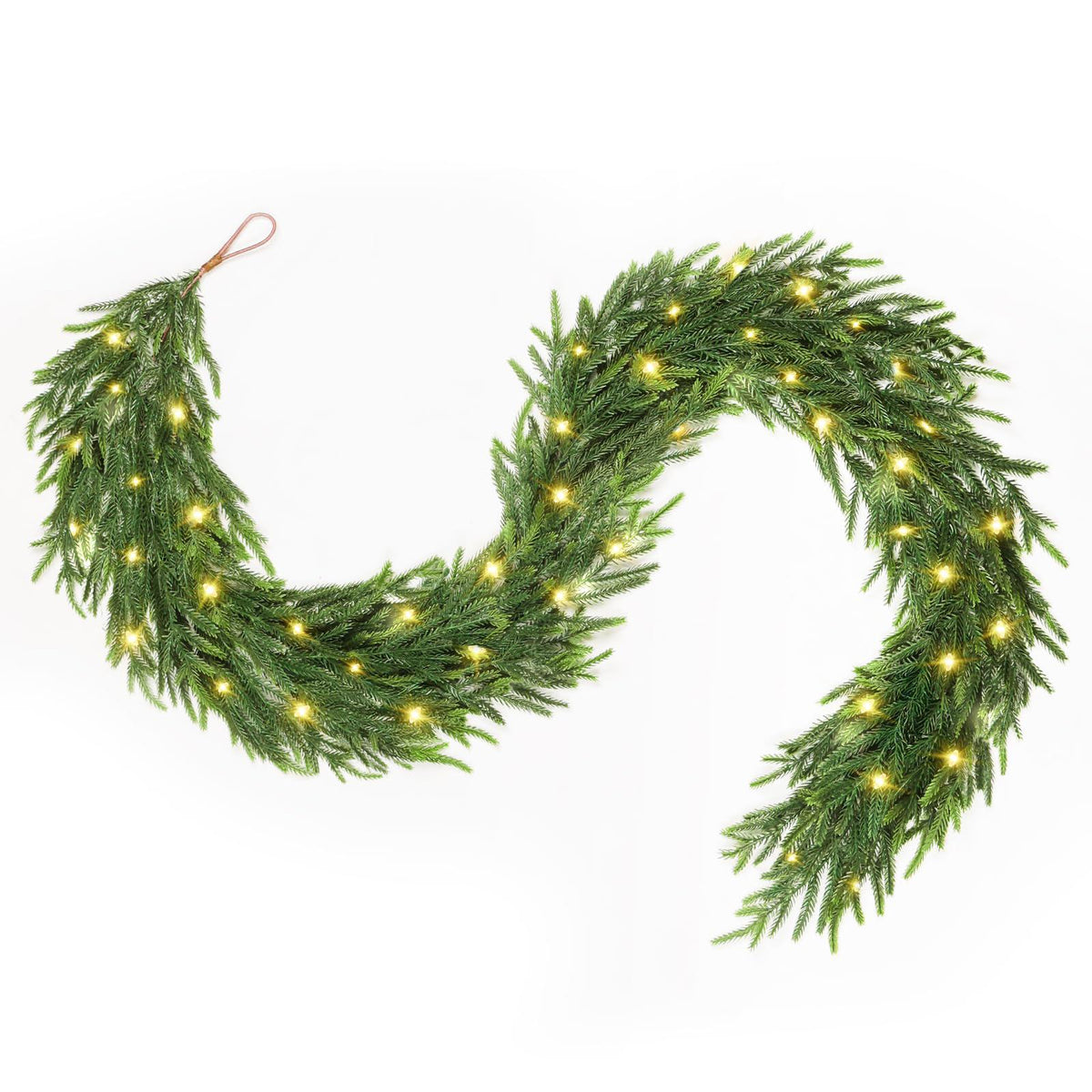 TOWPONICS 9FT Pre-lit Christmas Garland
