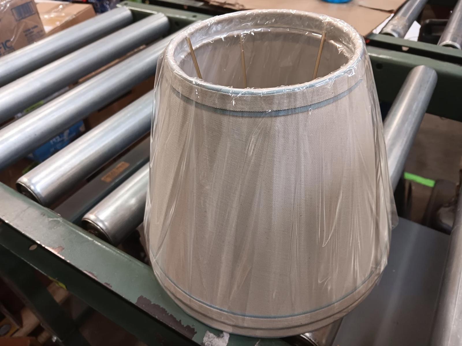 2 x Small beige Lamp shades