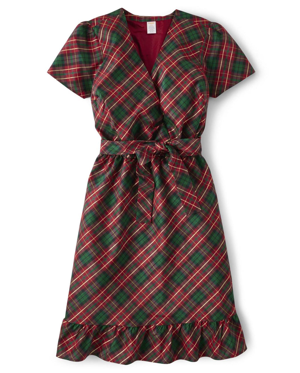 Gymboree Short Sleeve Plaid Dress, Red, Small (teen)