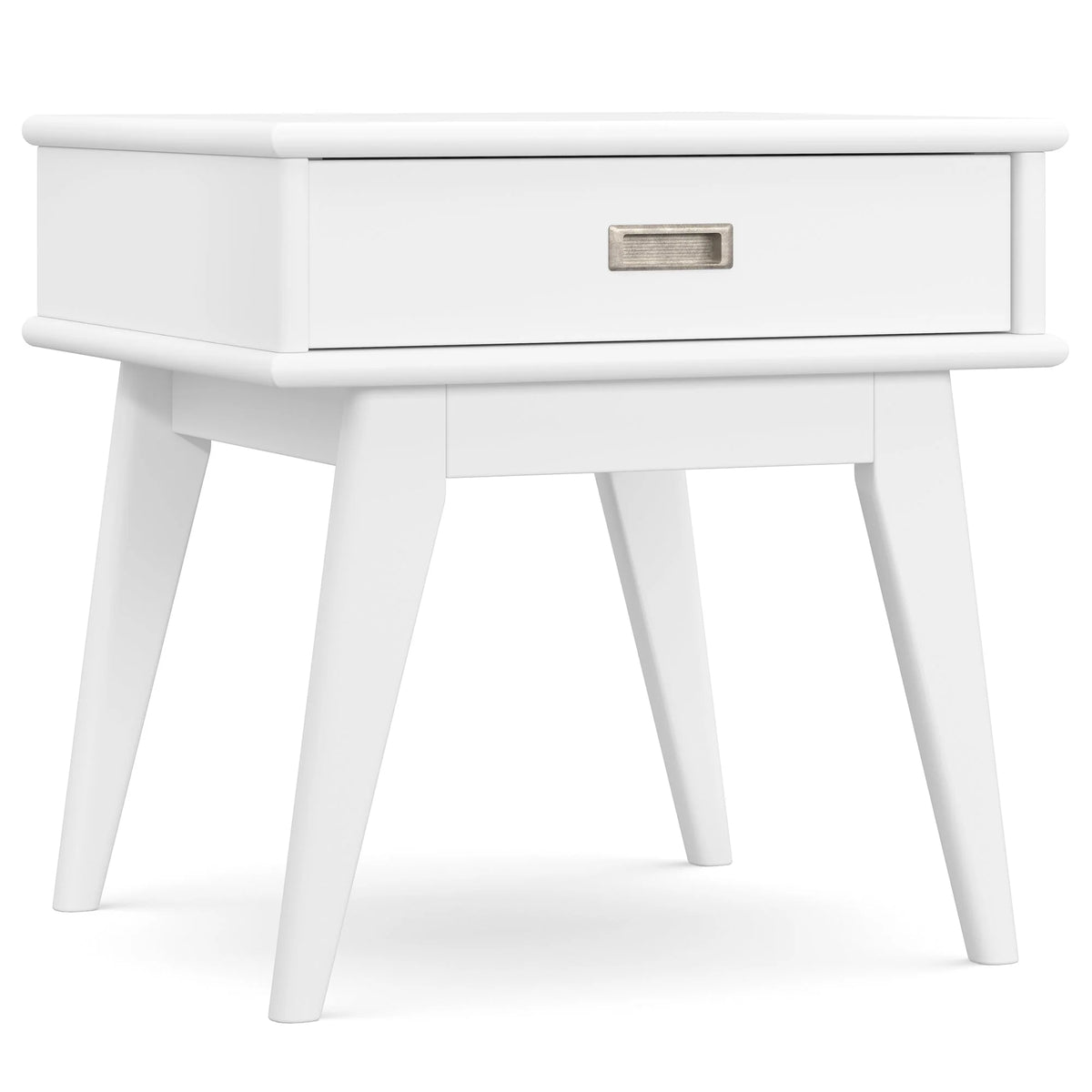 Simpli Home Draper 22" Mid-Century Solid Wood End Table Nightstand NEW NIB