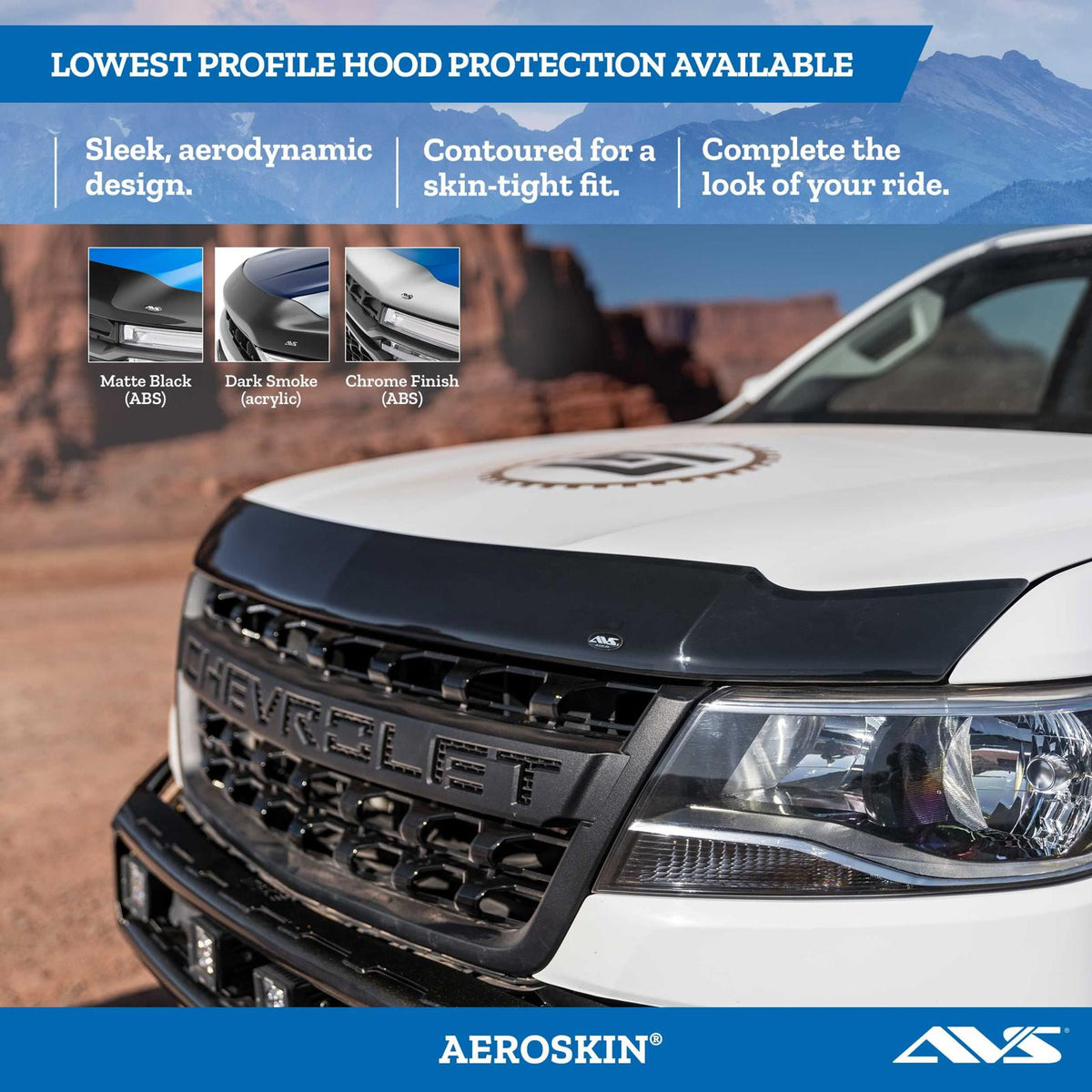Auto Ventshade [AVS] Aerokin Color Match / Hood Protector, Fits 2019 - 2023 Toyota Tacoma