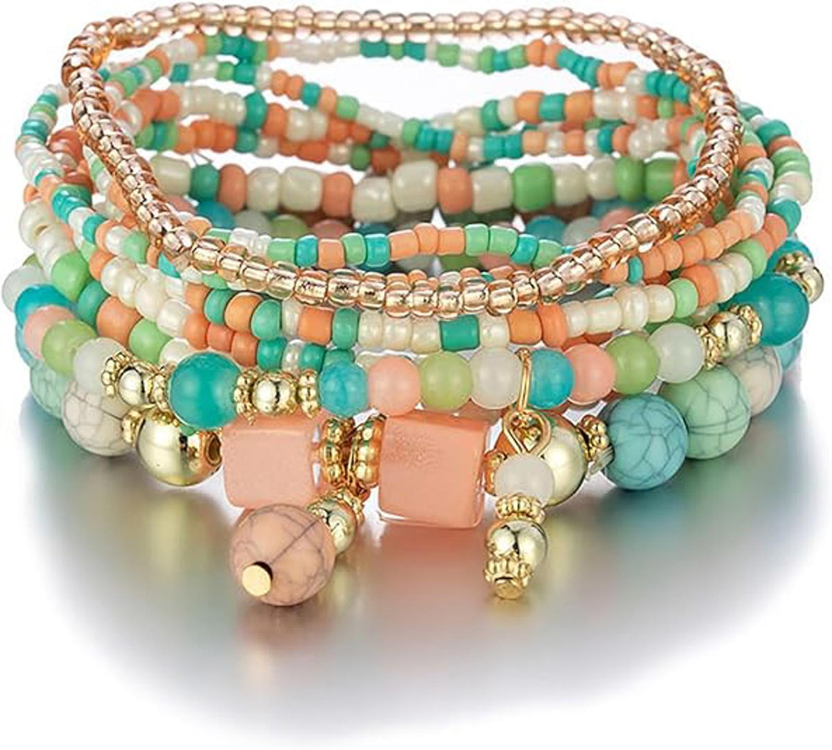 Beaded Bracelets for Women,Bohemian Stackable Style