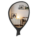 Irregular Asymmetrical Modern Decorative Mirror, 30'' x 18'', Walnut