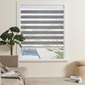 Cordless Zebra Blinds Window Blind, 39x72, Grey
