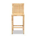Sofia 40 in. Natural Low Back Counter Height Bar Stool, Like New
