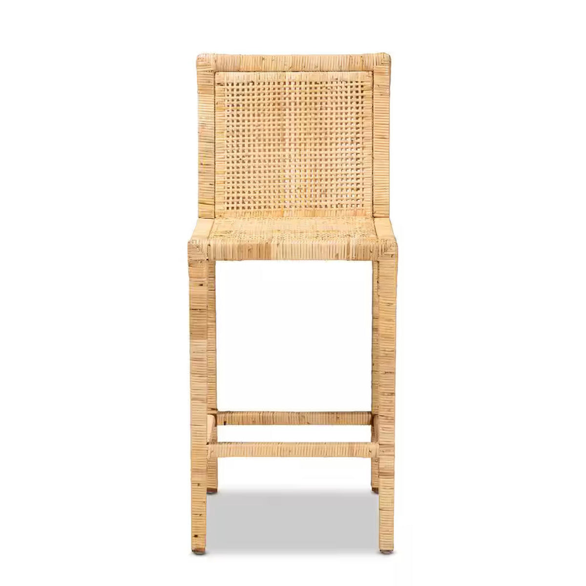 Sofia 40 in. Natural Low Back Counter Height Bar Stool, Like New