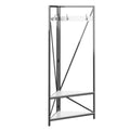 NEW Twin Star Home Corner Hall Tree with Shoe Bench & Hooks – White