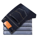 Alloaone Winter Working Jeans Men Black Slim Fit, Size 42x30, Black
