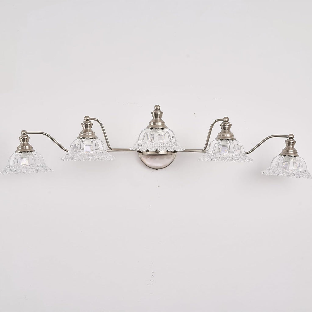 XIEDUN Brushed Nickel 5 Light Vanity Light