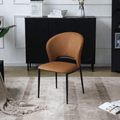 2 x Taupe Faux Leather Dining Chairs - PDX Furnish