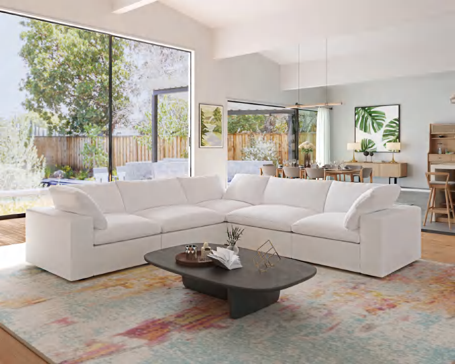 Skycloud Linen-Cotton Sectional Sofa