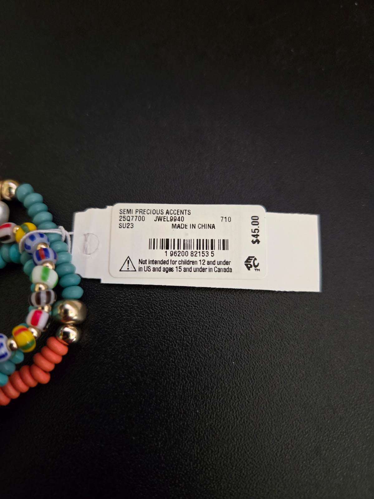 Lucky Brand Turquoise Summer Bracelet Set, Gold, One Size