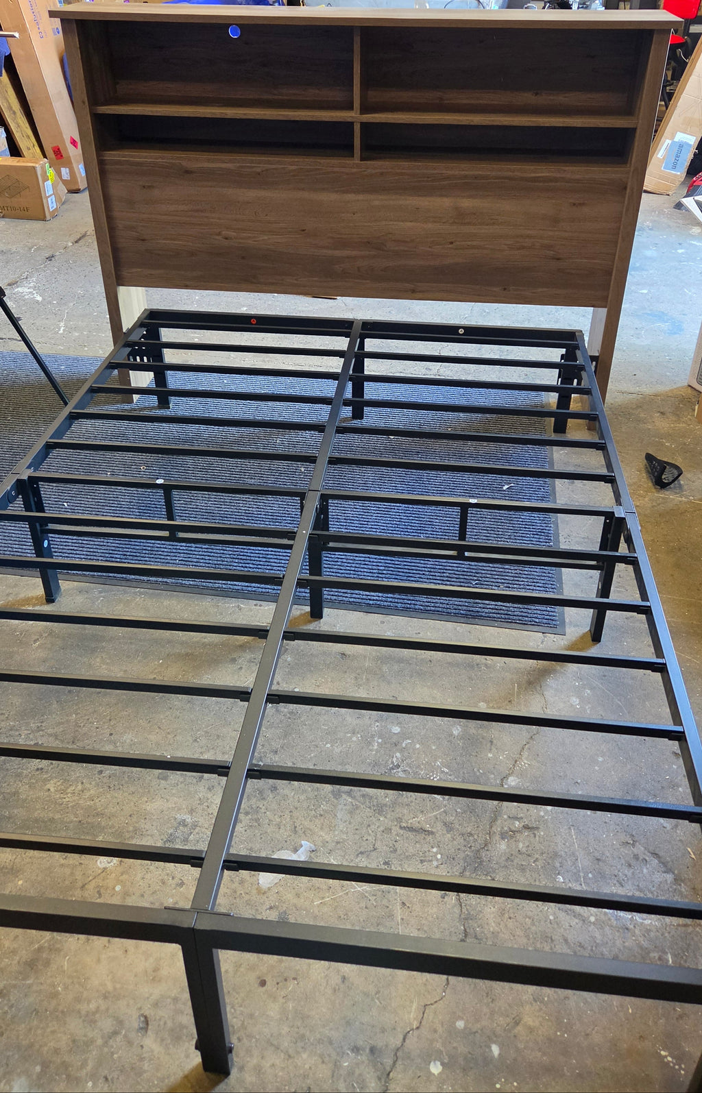 Headboard plus Metal platform, Queen or Full