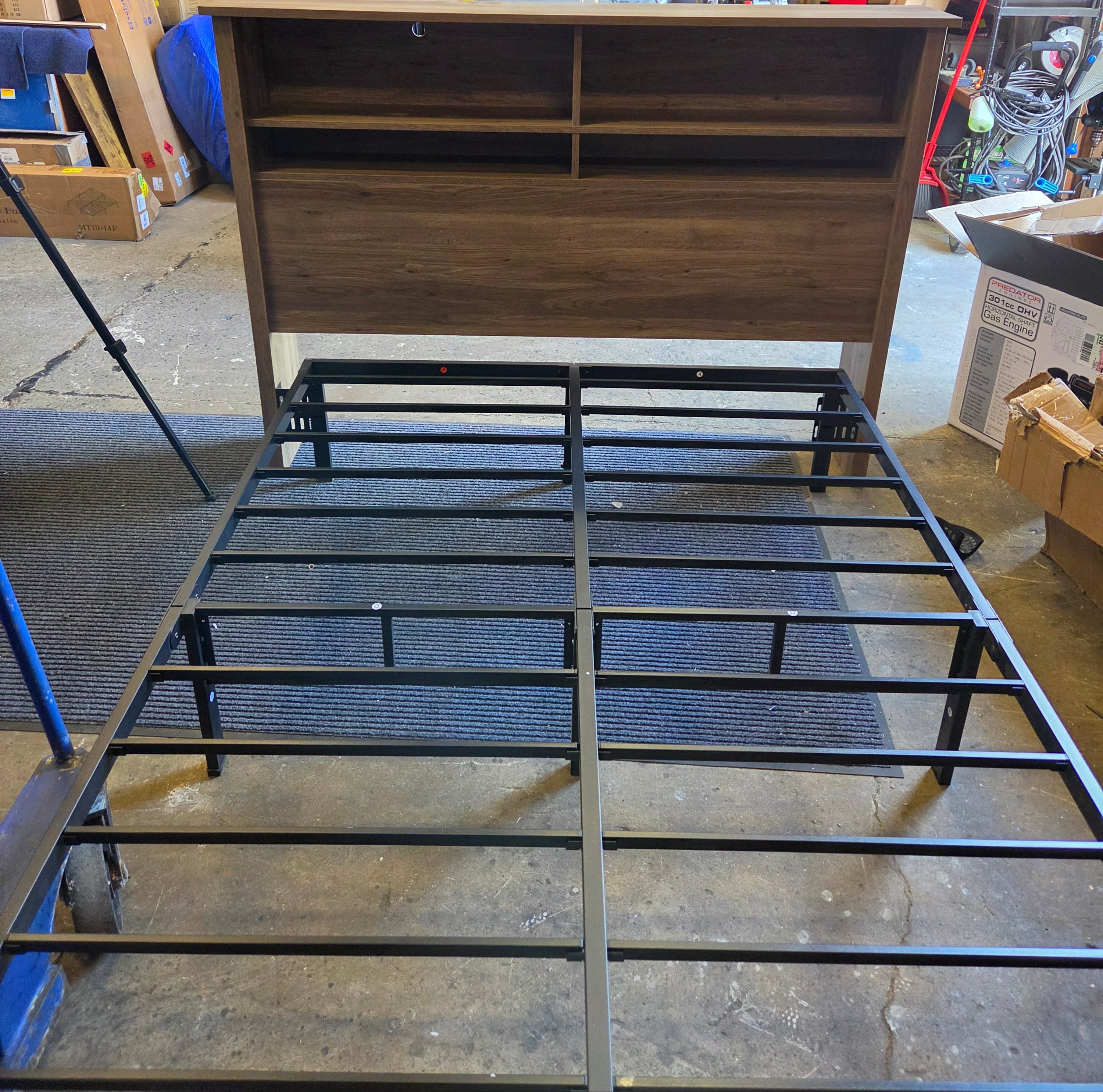 Headboard plus Metal platform, Queen or Full