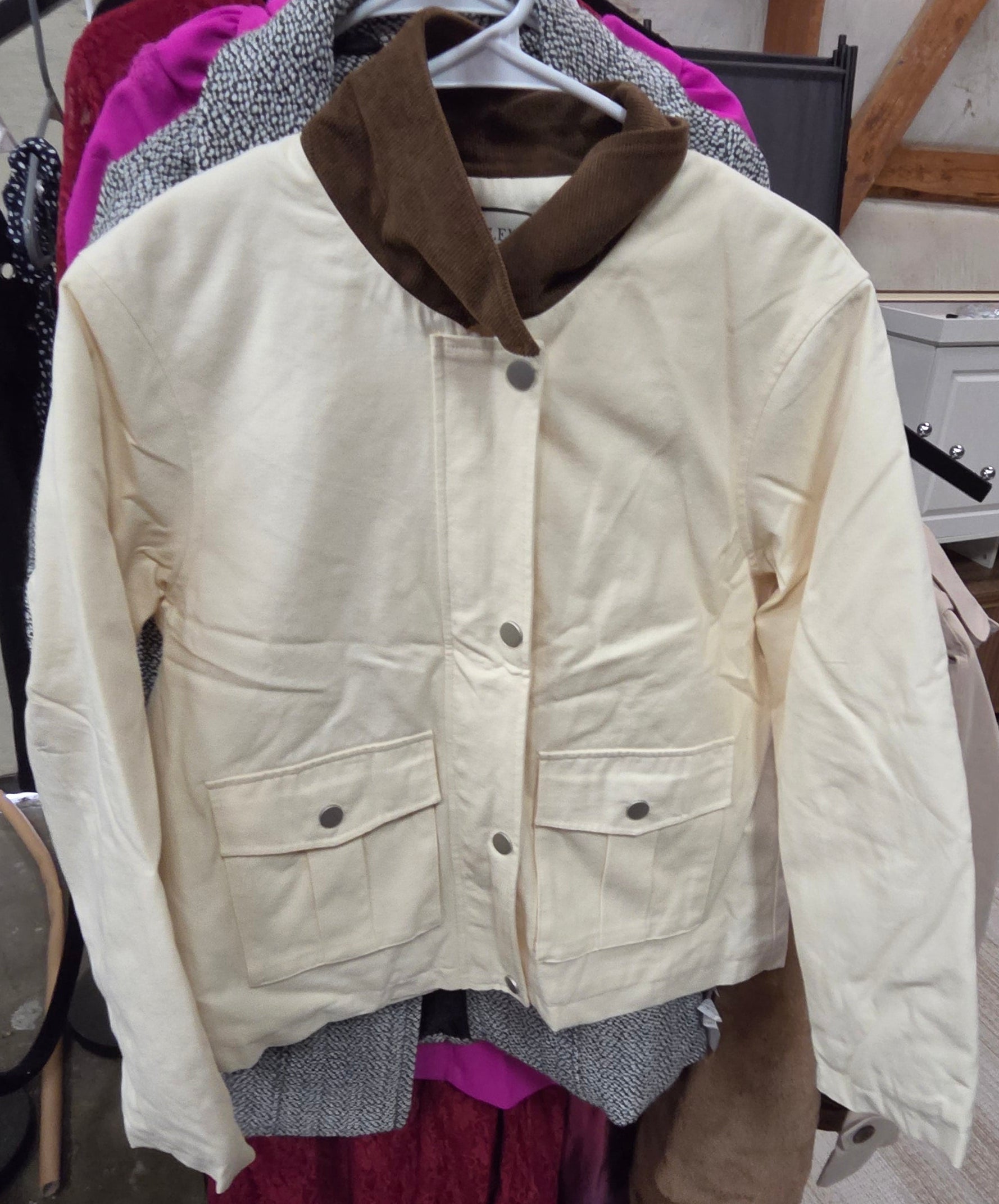ELLEVEN Padded Barn Jackets for Women, Oversized, Small