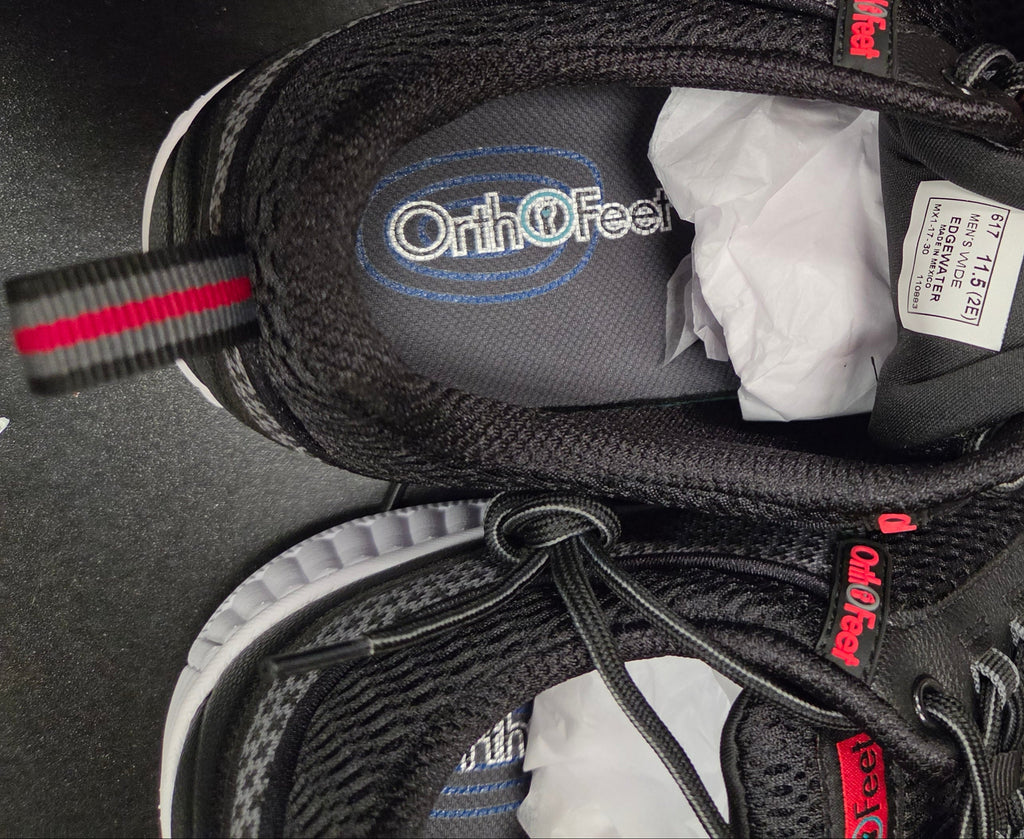 New Orthofeet Edgewater Men's Walking Sneakers - Size 11.5 Wide (2E)