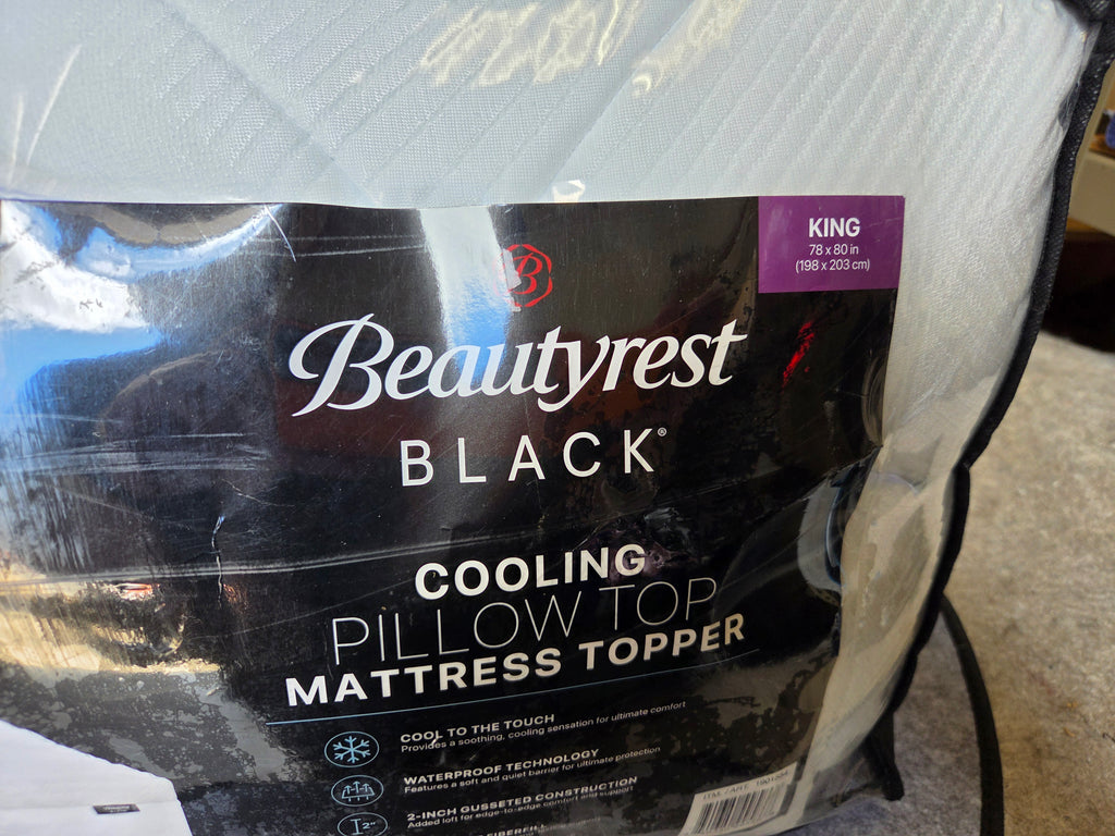 Beautyrest Black King Cooling Pillow Top Mattress Topper - NEW/OPEN BOX