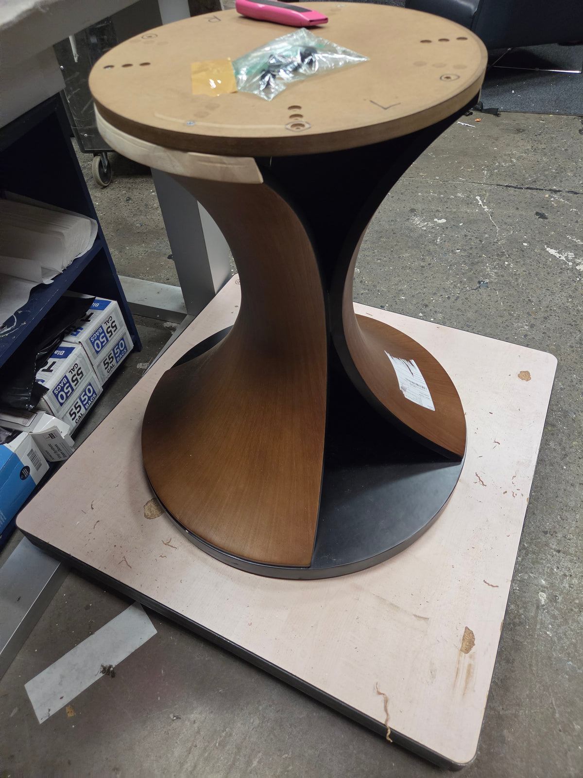 Custom, 59" round table, solid wood, very heavy