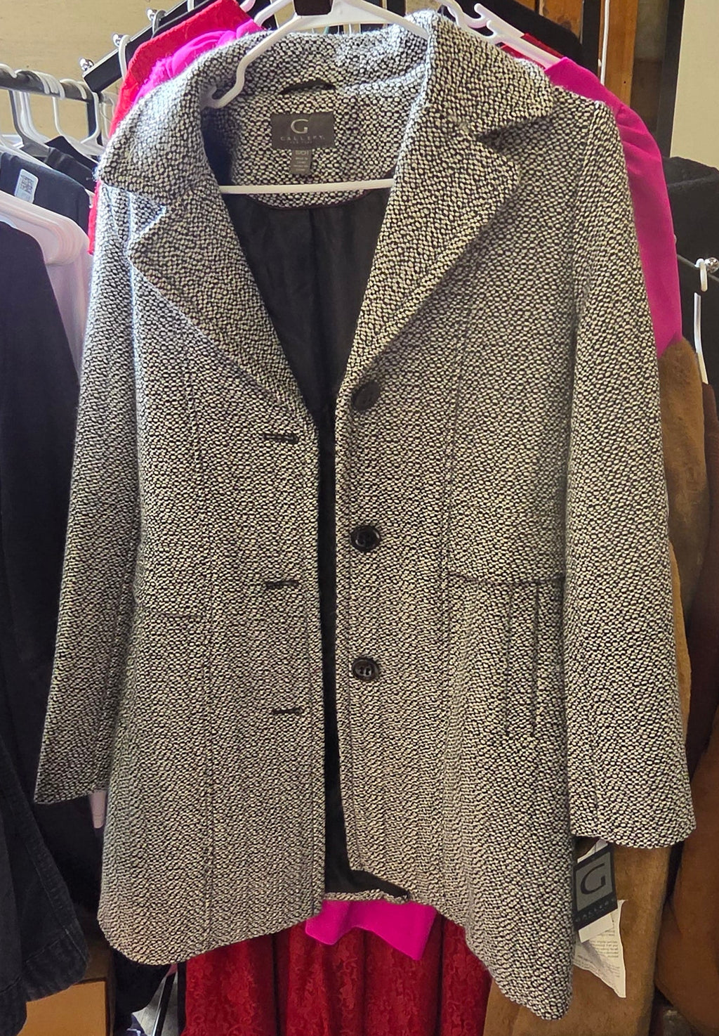 Like New Gallery New York Women’s Tweed Walker Coat - Size Small