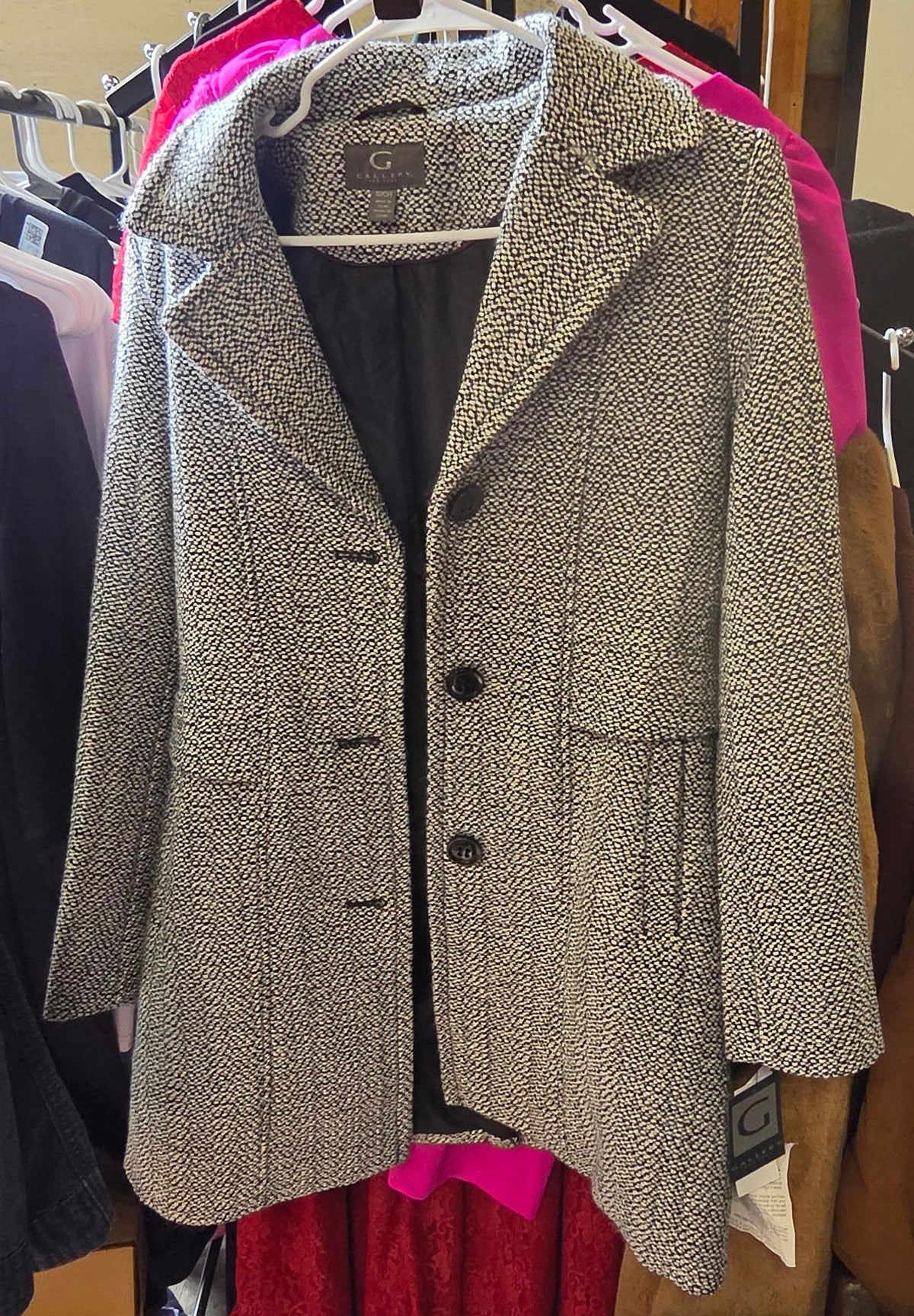 Like New Gallery New York Women’s Tweed Walker Coat - Size Small