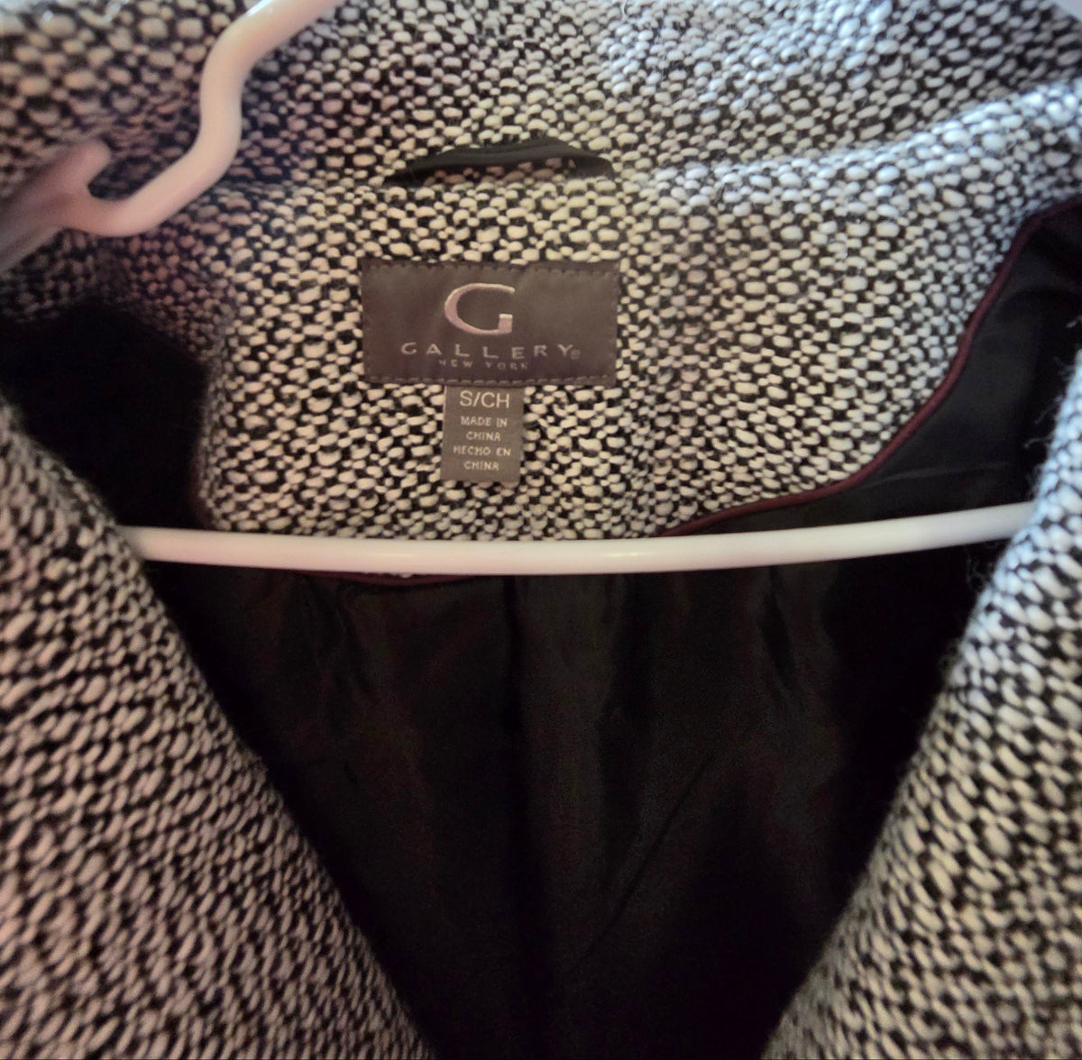 Like New Gallery New York Women’s Tweed Walker Coat - Size Small