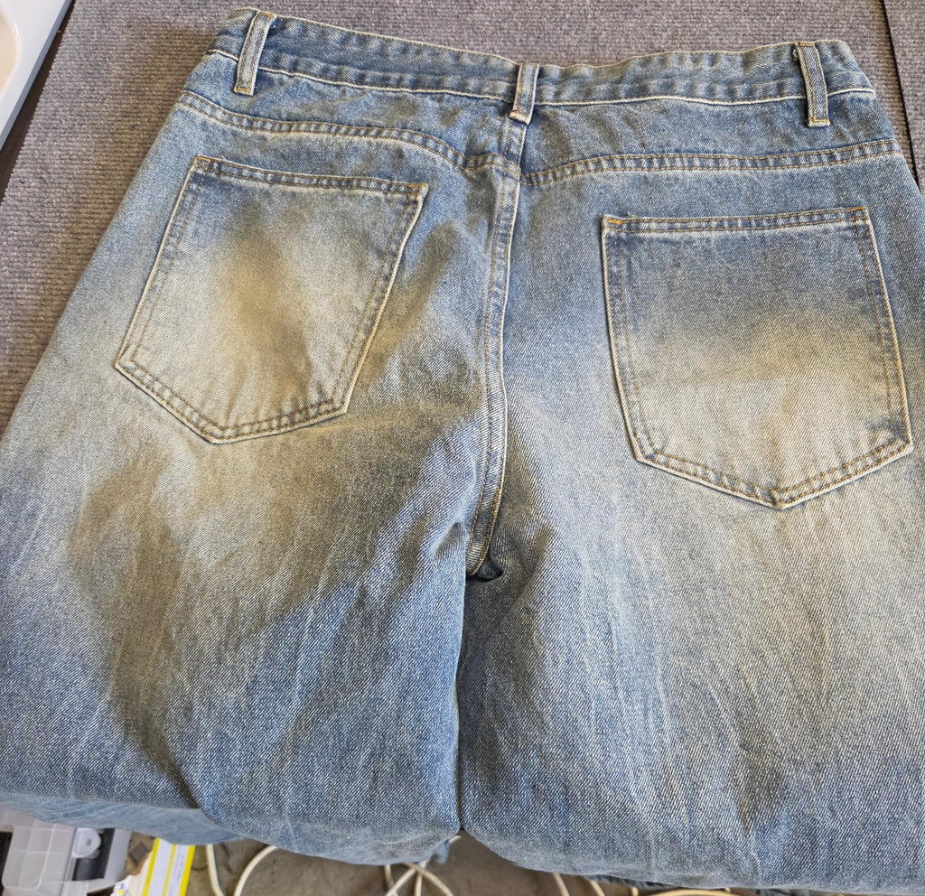 Vintage Wash Baggy Wide-Leg Skate Jeans, 36 – Relaxed Denim Pants (NEW / Tried On)