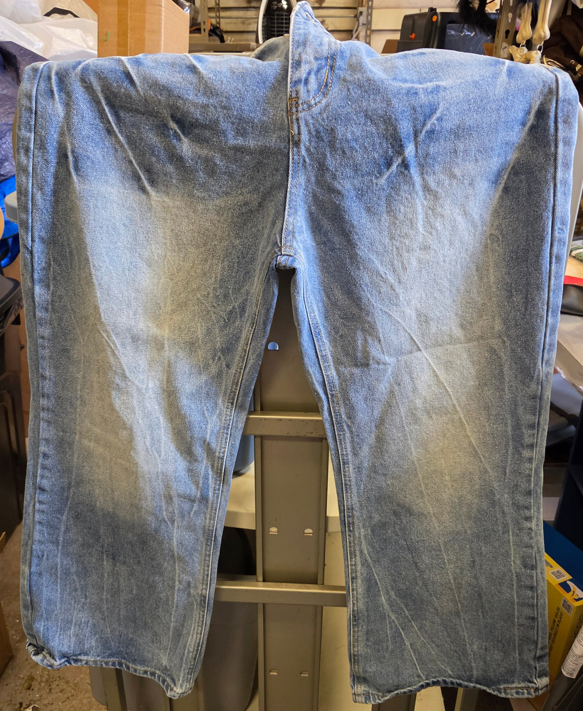 Vintage Wash Baggy Wide-Leg Skate Jeans, 36 – Relaxed Denim Pants (NEW / Tried On)