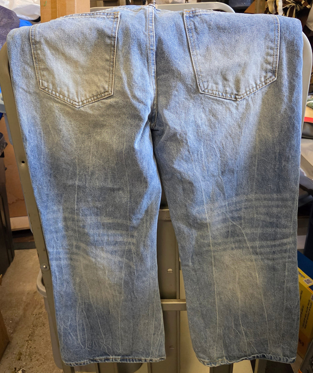 Vintage Wash Baggy Wide-Leg Skate Jeans, 36 – Relaxed Denim Pants (NEW / Tried On)