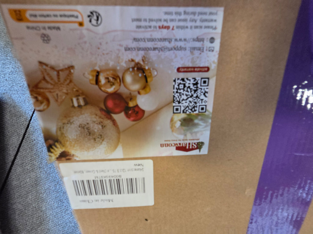 Shareconn 12ct Large 3.15" Christmas Ball Ornaments – Red Green Gold NEW NIB
