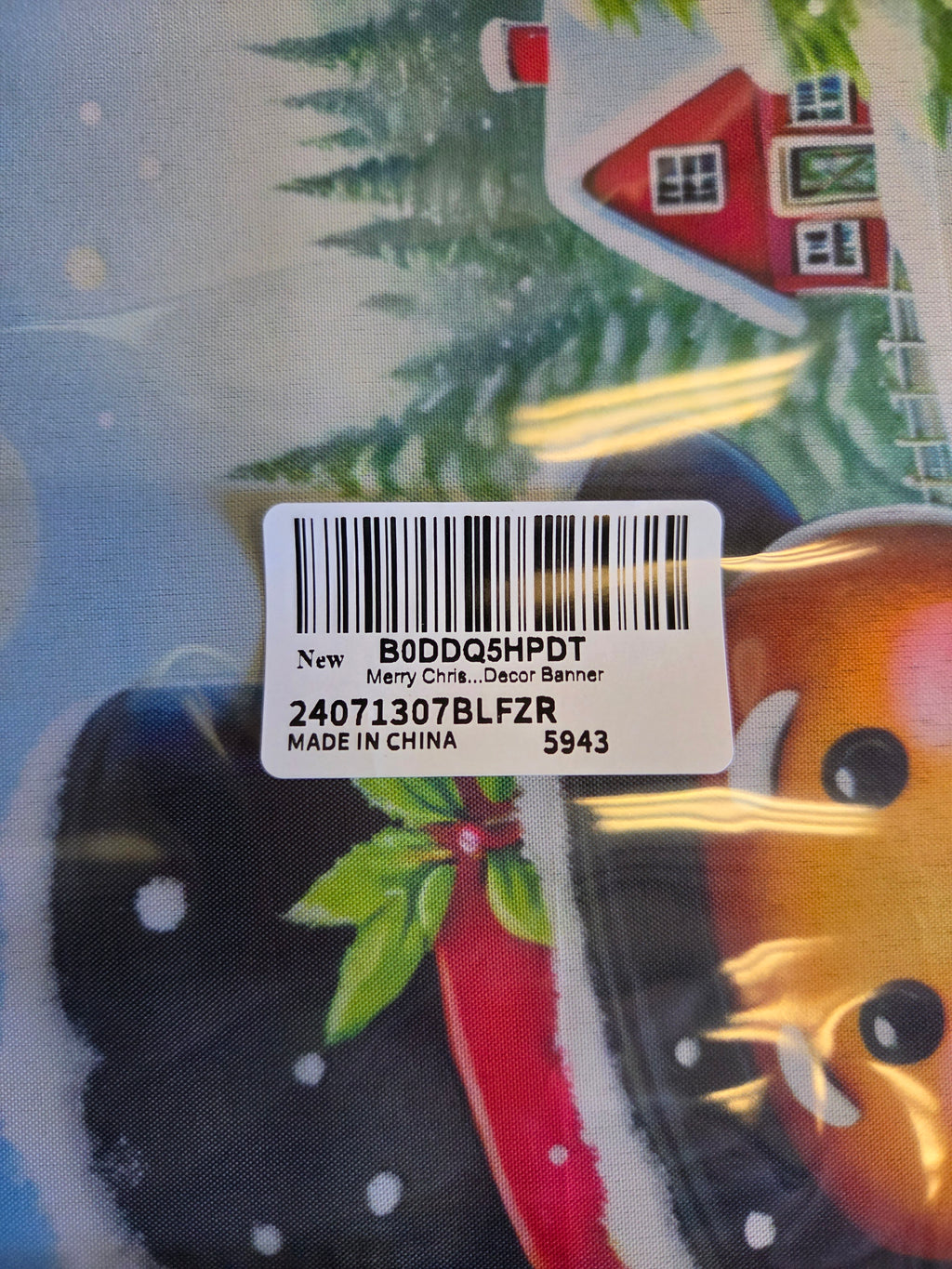 Christmas Garden Flag 12x18 Outdoor Yard Banner Gingerbread Dog Rudolph NEW