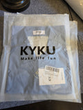 KYKU Men's Geometric Button-Down Beach Shirt Blue Size L NEW NWT