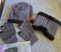 Loritta 3pc Winter Beanie Hat Scarf Gloves Set – Fleece Lined Touchscreen NEW