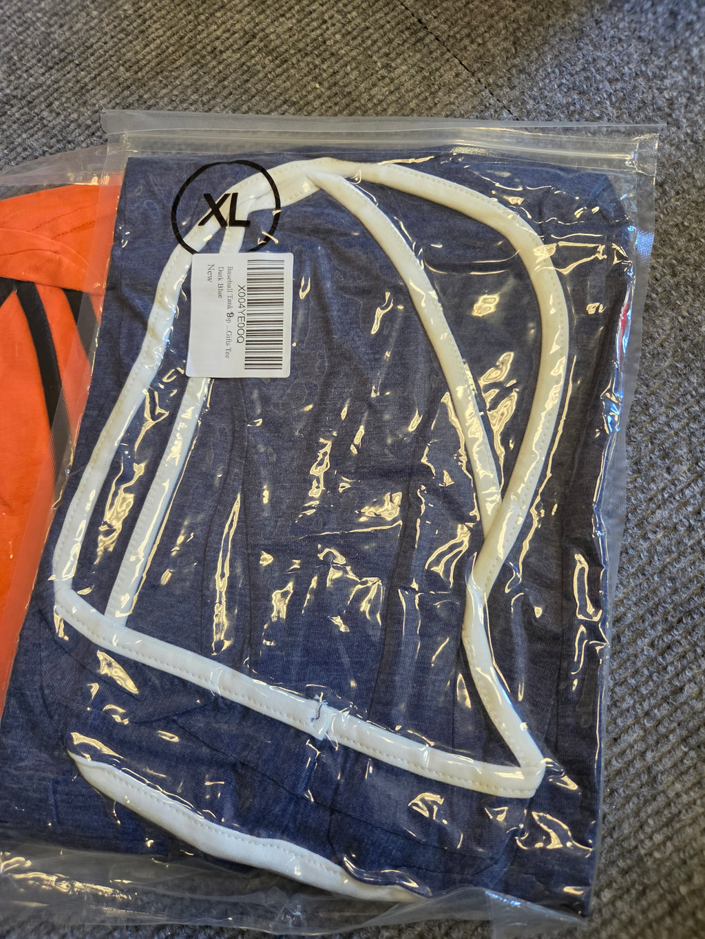 Men's Athletic Baseball Tank Top XL NEW