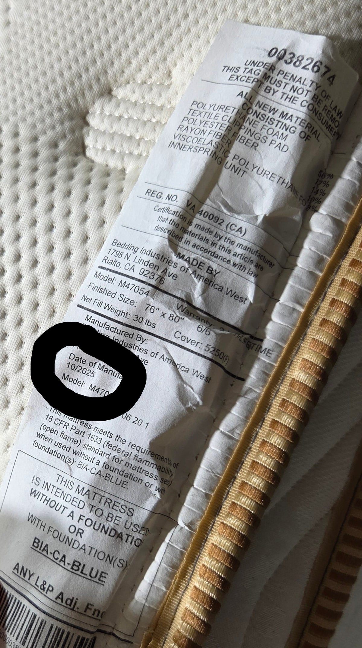 Saatva Classic 11.5" Luxury Firm King Mattress, Like New Condition