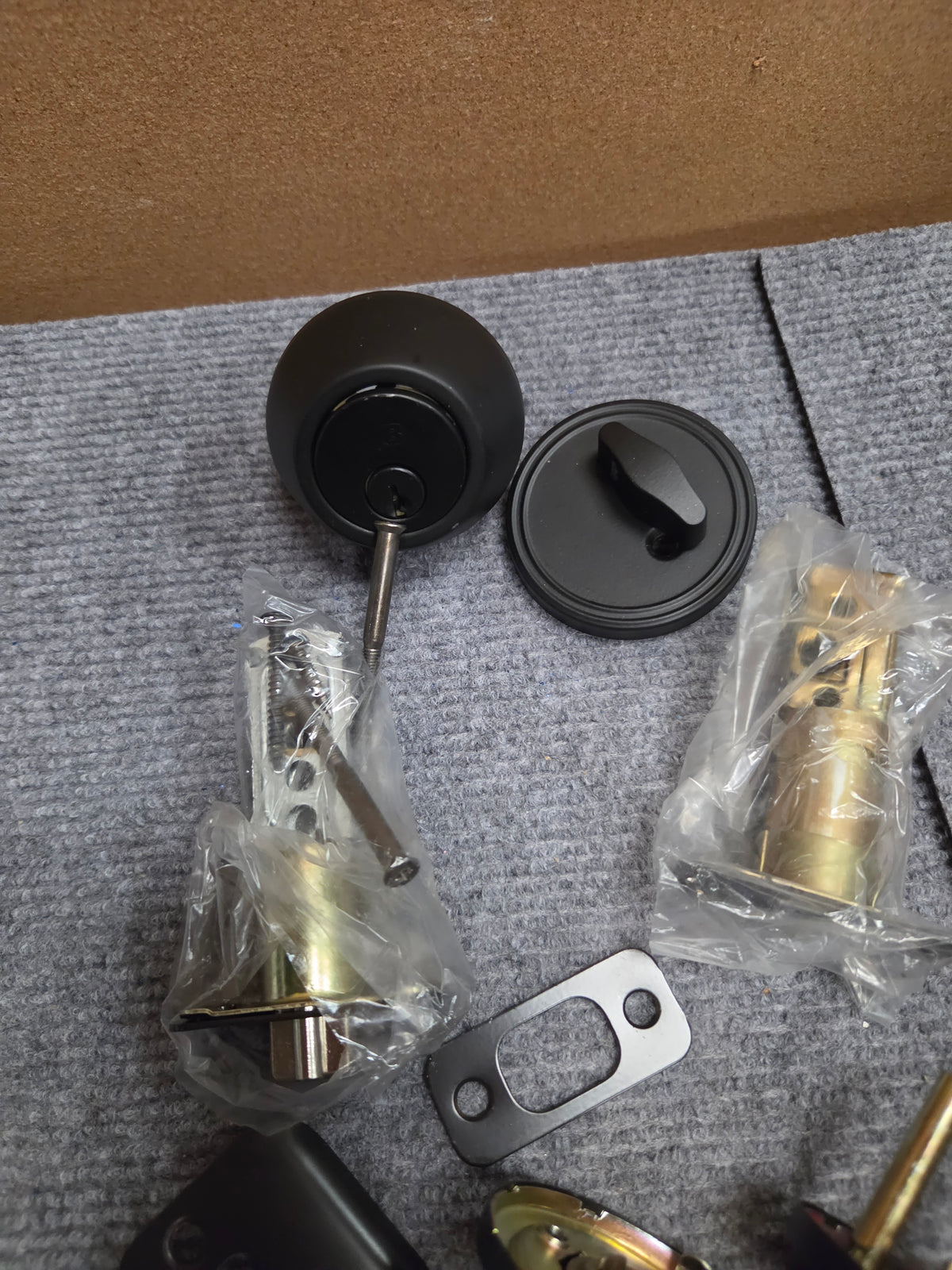 Reliabilt Baron Matte Black Keyed Entry Knob & Deadbolt 2-Set Pack NEW OPEN