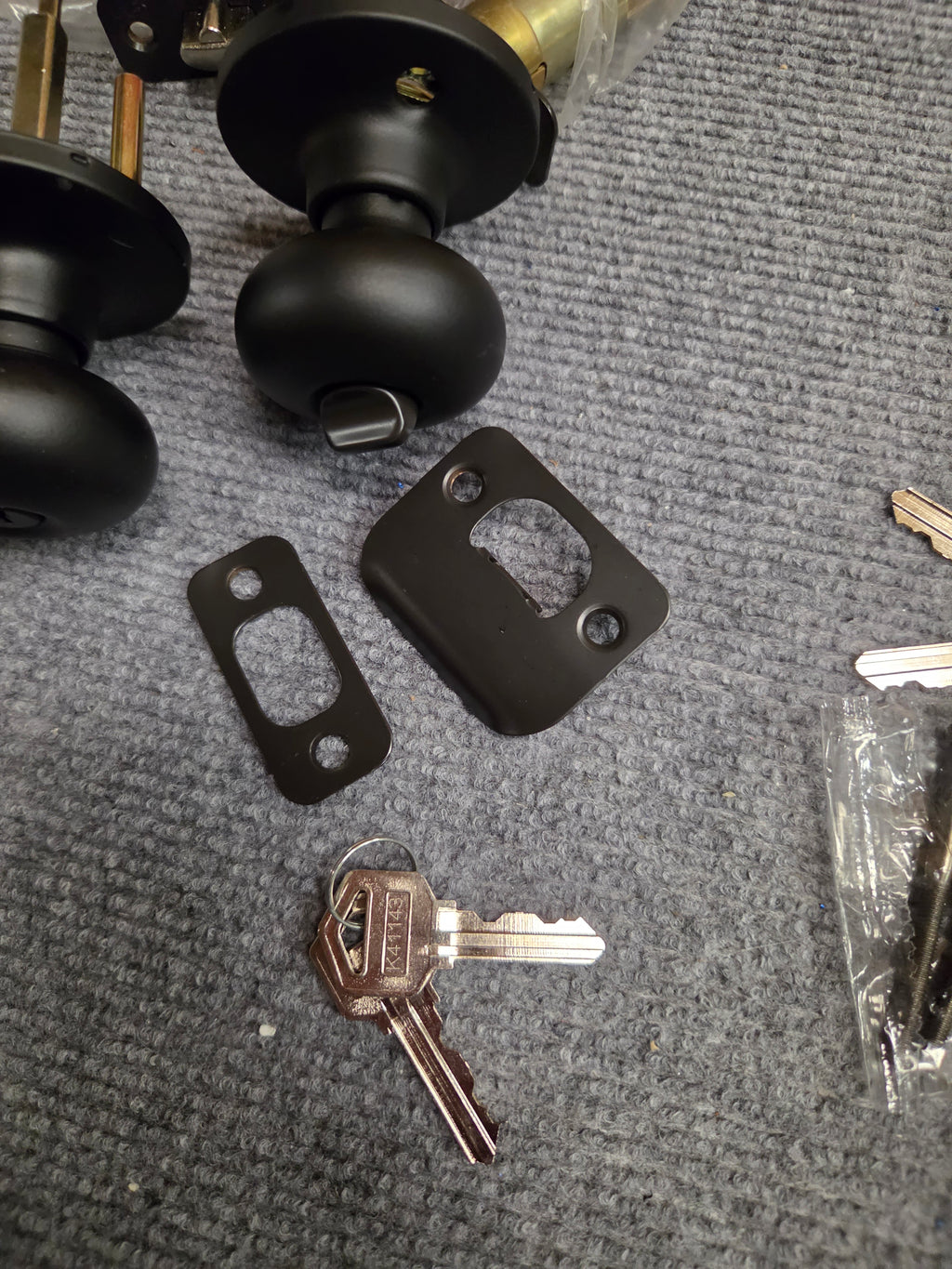 Reliabilt Baron Matte Black Keyed Entry Knob & Deadbolt 2-Set Pack NEW OPEN
