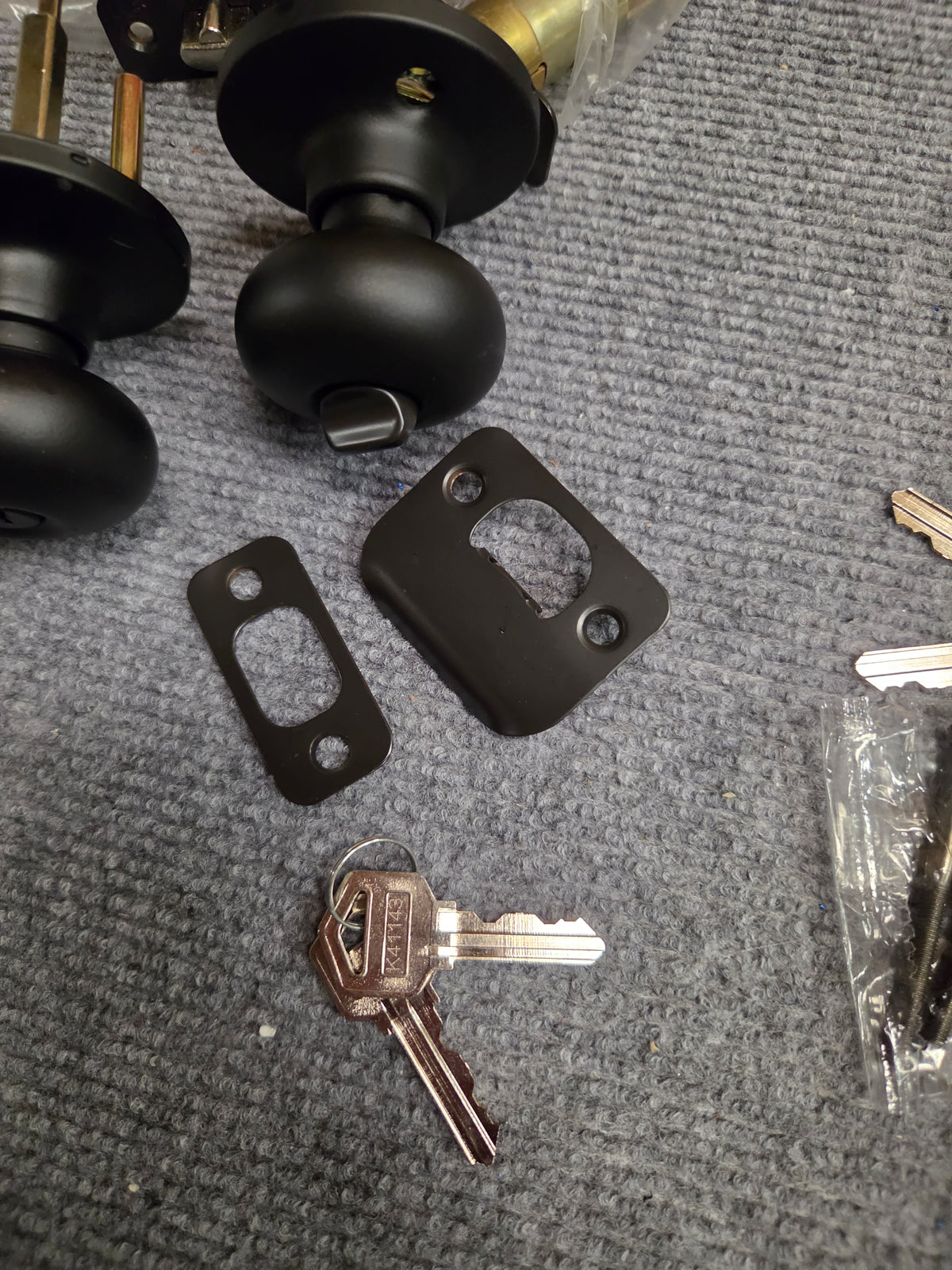 Reliabilt Baron Matte Black Keyed Entry Knob & Deadbolt 2-Set Pack NEW OPEN