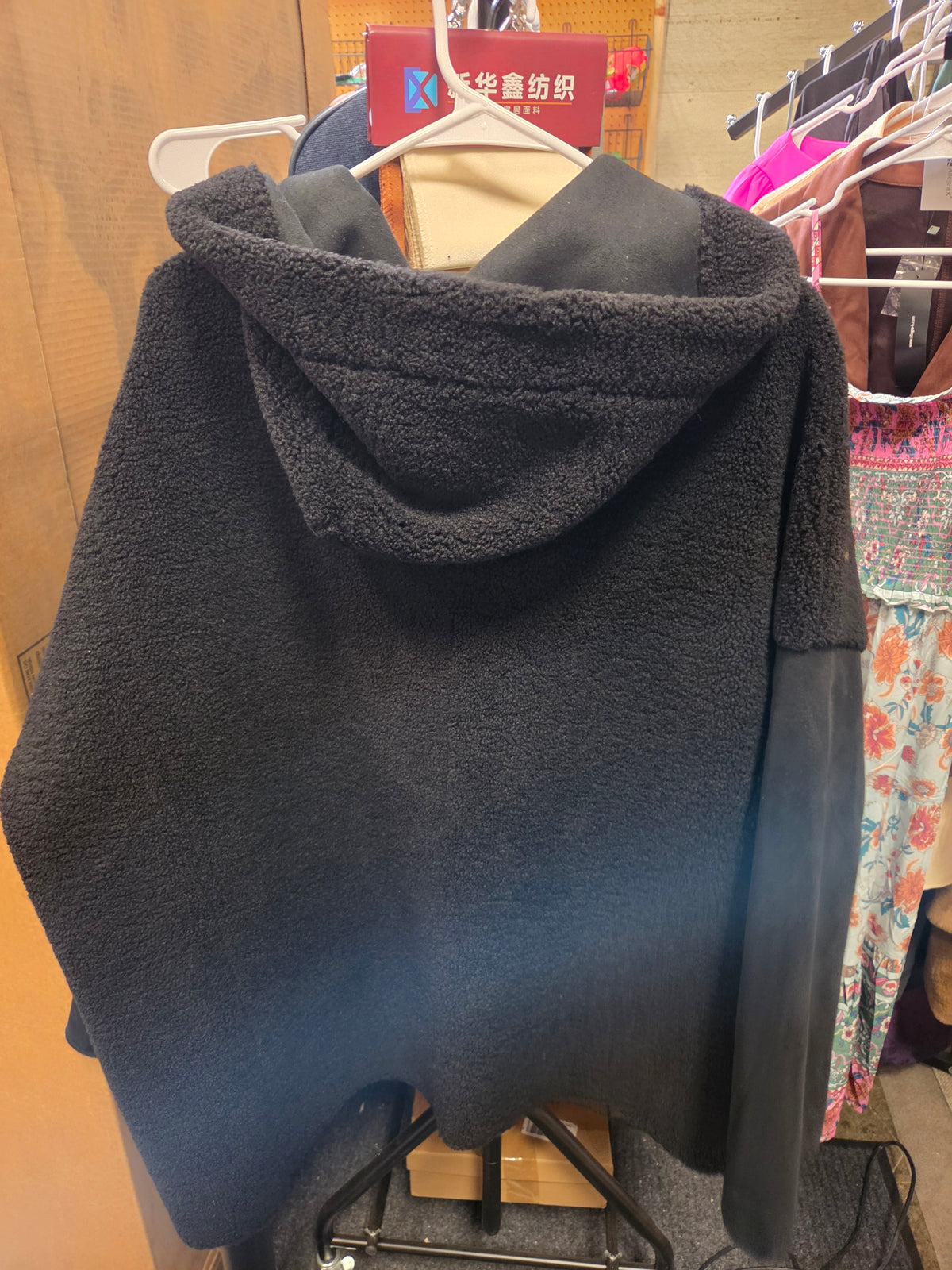 Weatherproof Reversible Faux Shearling Hooded Jacket Black XL NEW NWT