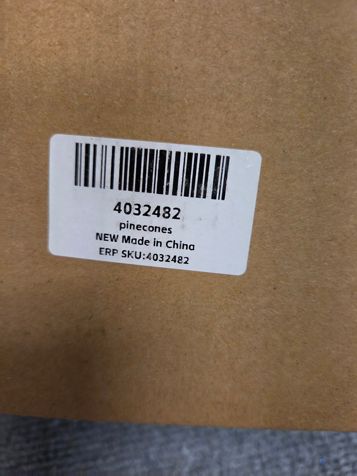 24ct Snow Frosted Pinecone Christmas Tree Ornaments Gold Cord NEW IN BOX